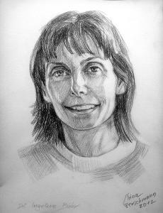Portrait Frau Dr. Bähr Bleistift auf Aquarellkarton 